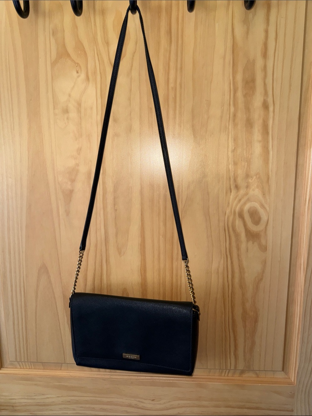 Kate Spade Leather Crossbody with Gold Chain